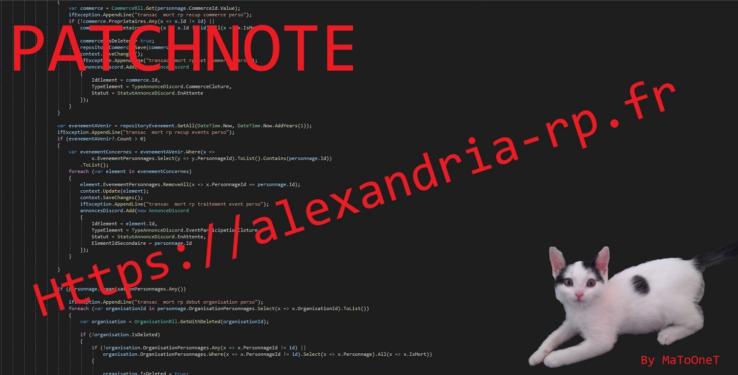 Illustration de Site Web - Patchnote 1.90