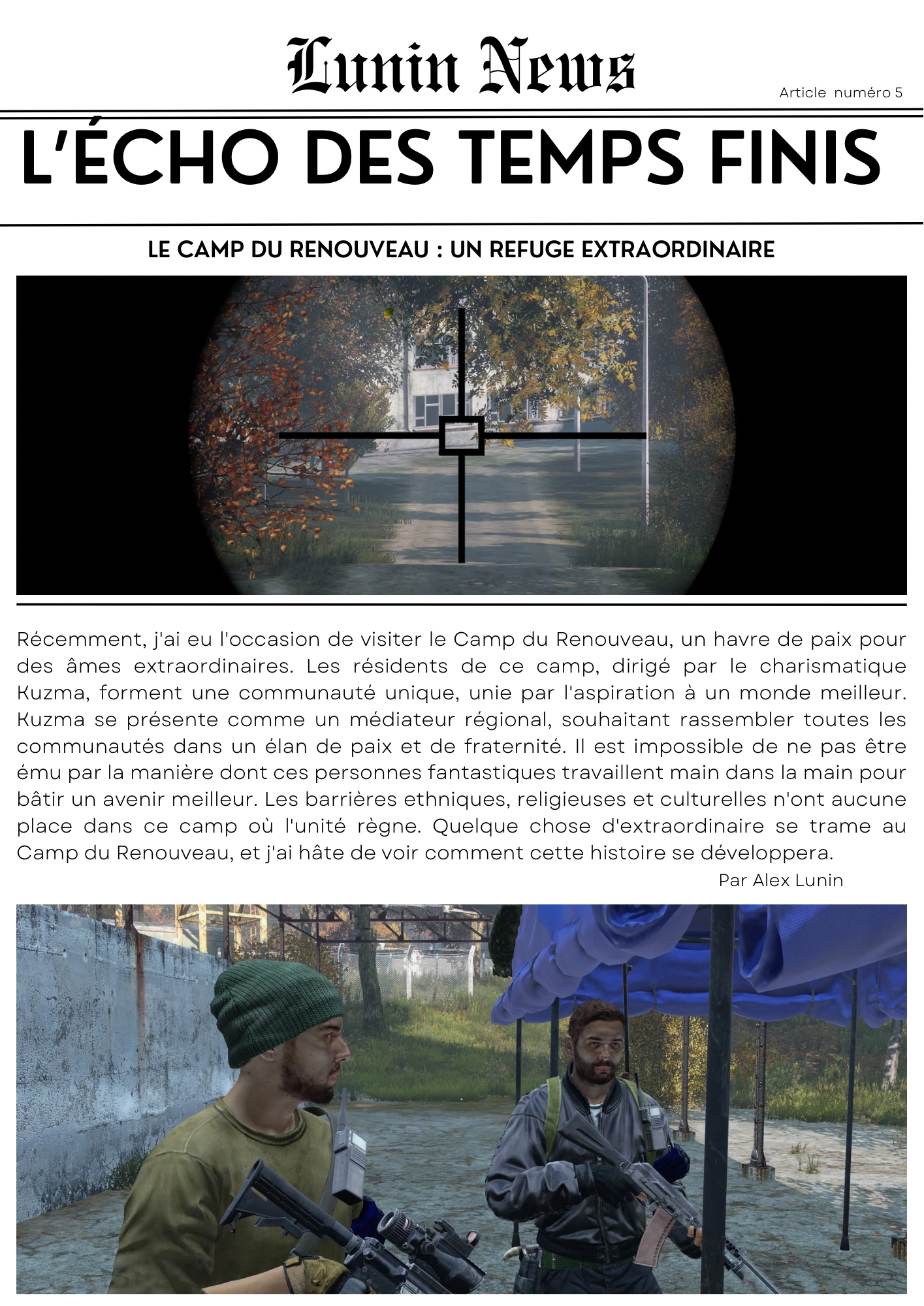 Illustration de LE CAMP DU RENOUVEAU : UN REFUGE EXTRAORDINAIRE