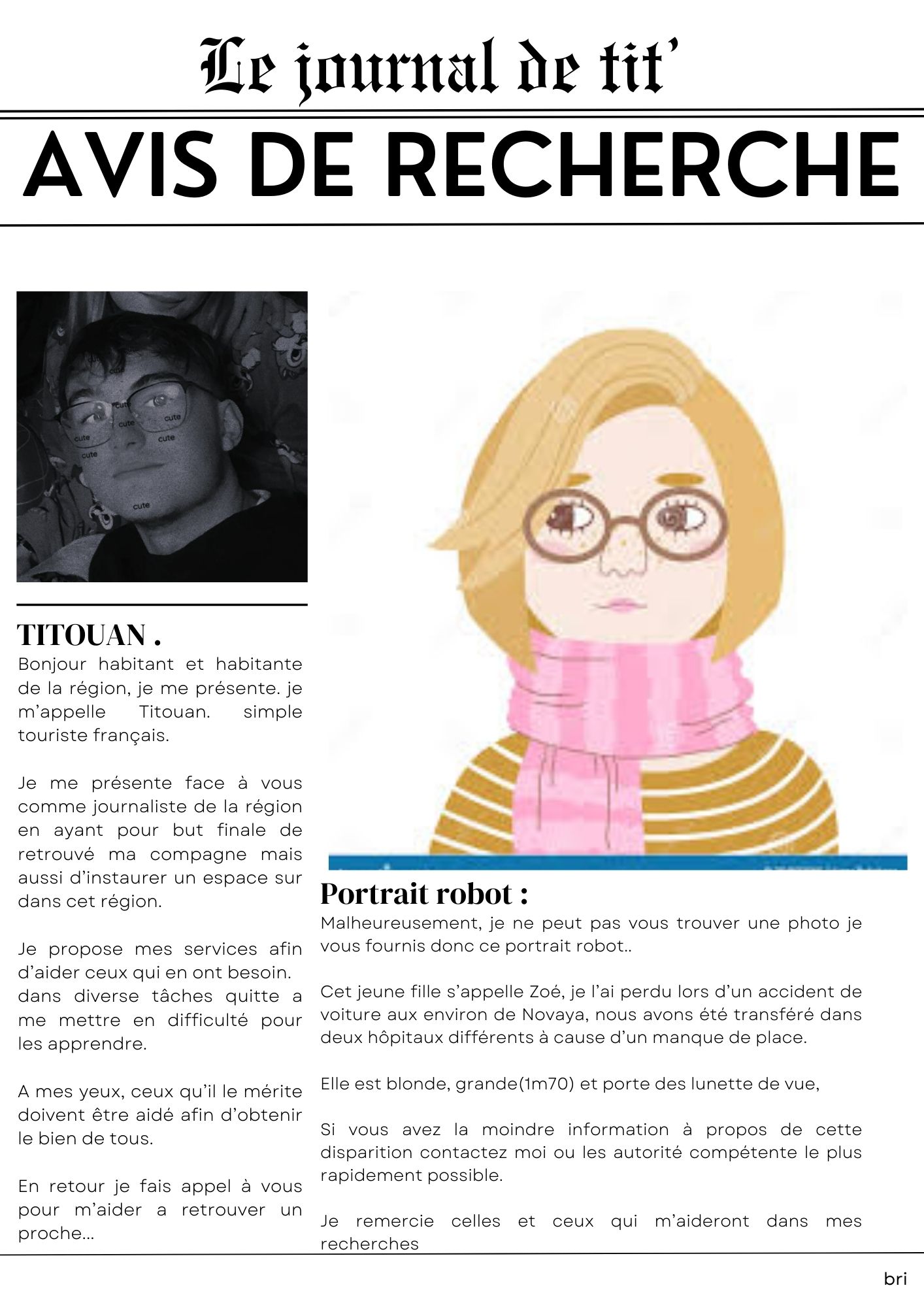 Illustration de Le journal de Tit
